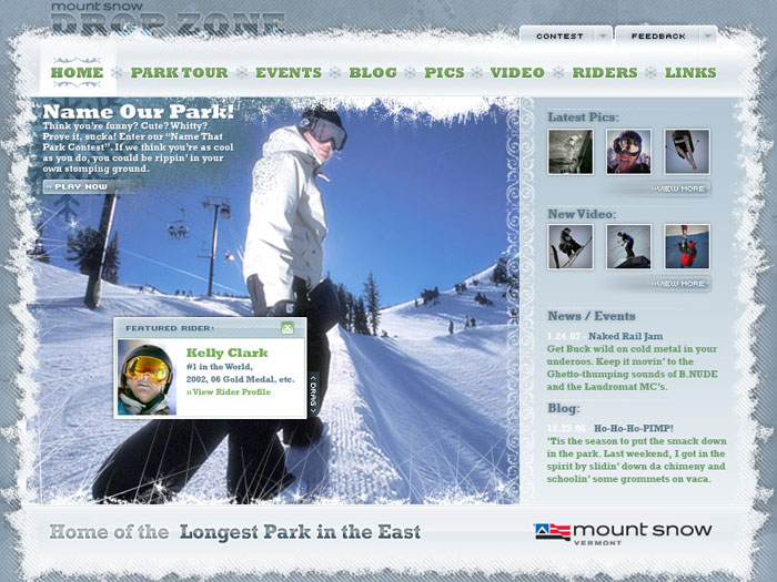 Mount Snow parks site